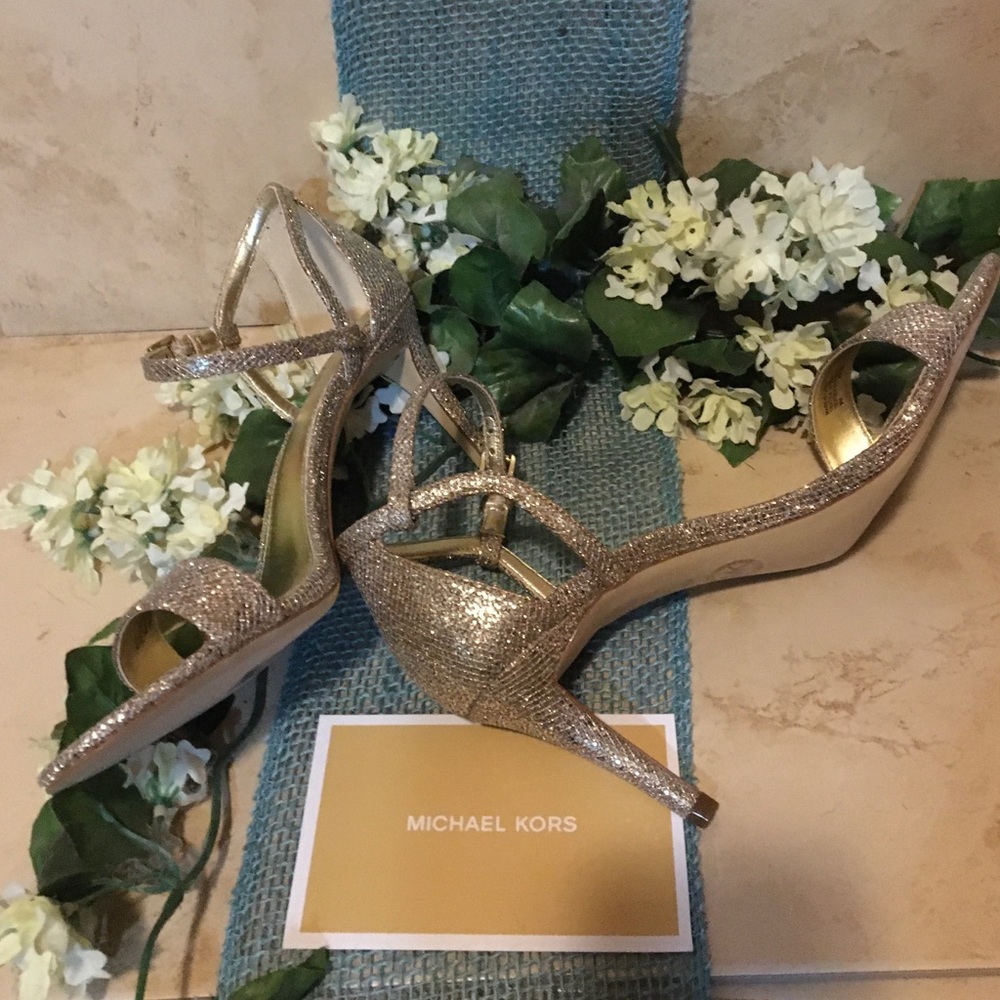Michael Michael Kors Glitter Dress Heels 8M NWT - Picture 3 of 8
